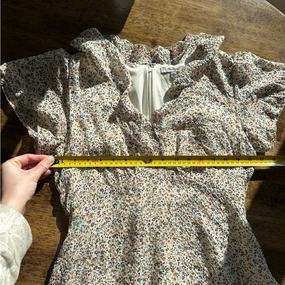 Madewell 100% Silk Ruffle-Neck Mini Dress - Picture 10 of 13